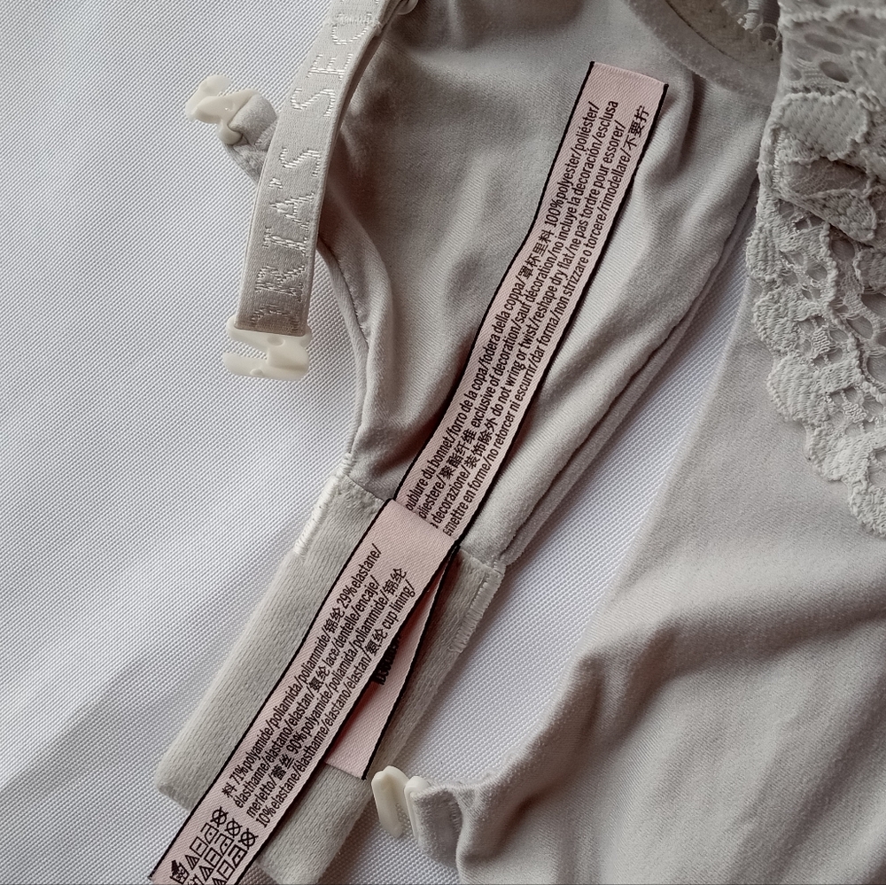 Body By Victoria VS Lightly Lined Demi Convertible White Floral Lace Multi Bra - Picture 8 of 15